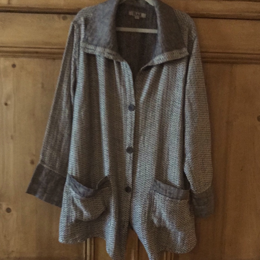 FLAX Linen Button Front Tunic